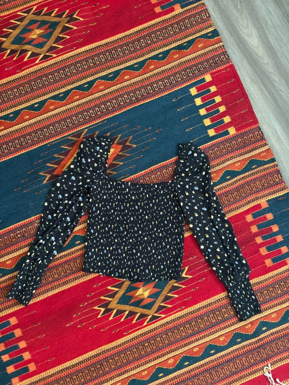 Reformation Floral Long Sleeve Blouse